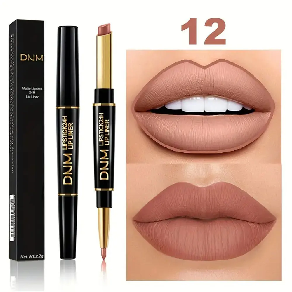 Double-ended Non-stick Cup Long Lasting Lipstick Lip Liner High Pigmented Waterproof Valentine's Day Gifts - Image 9