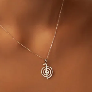 Stainless Steel Cho Ku Rei Pendant Necklace Reiki Protection Healing Chokurei Necklace Energy Yoga Amulet Jewelry Gifts
