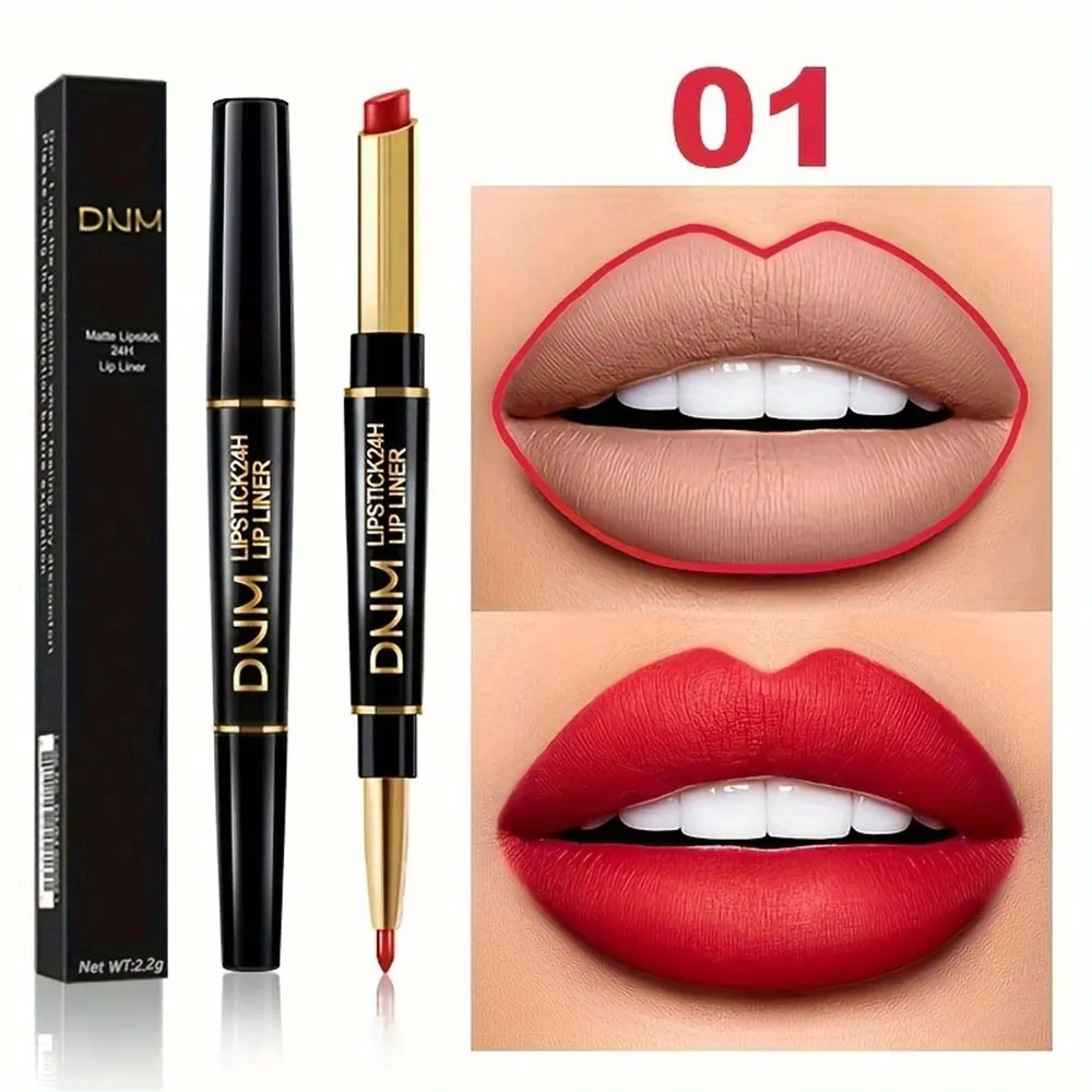 Double-ended Non-stick Cup Long Lasting Lipstick Lip Liner High Pigmented Waterproof Valentine's Day Gifts - Image 23