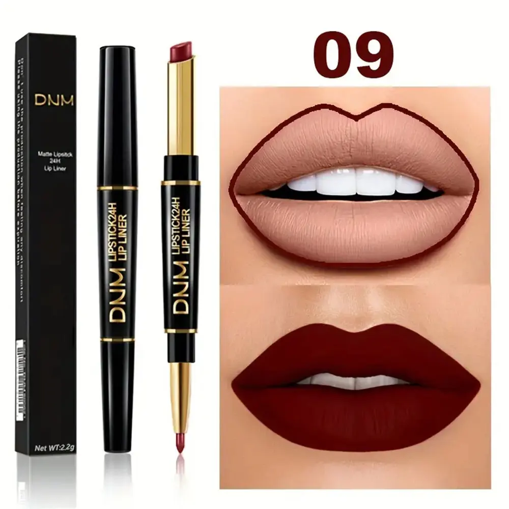 Double-ended Non-stick Cup Long Lasting Lipstick Lip Liner High Pigmented Waterproof Valentine's Day Gifts - Image 16