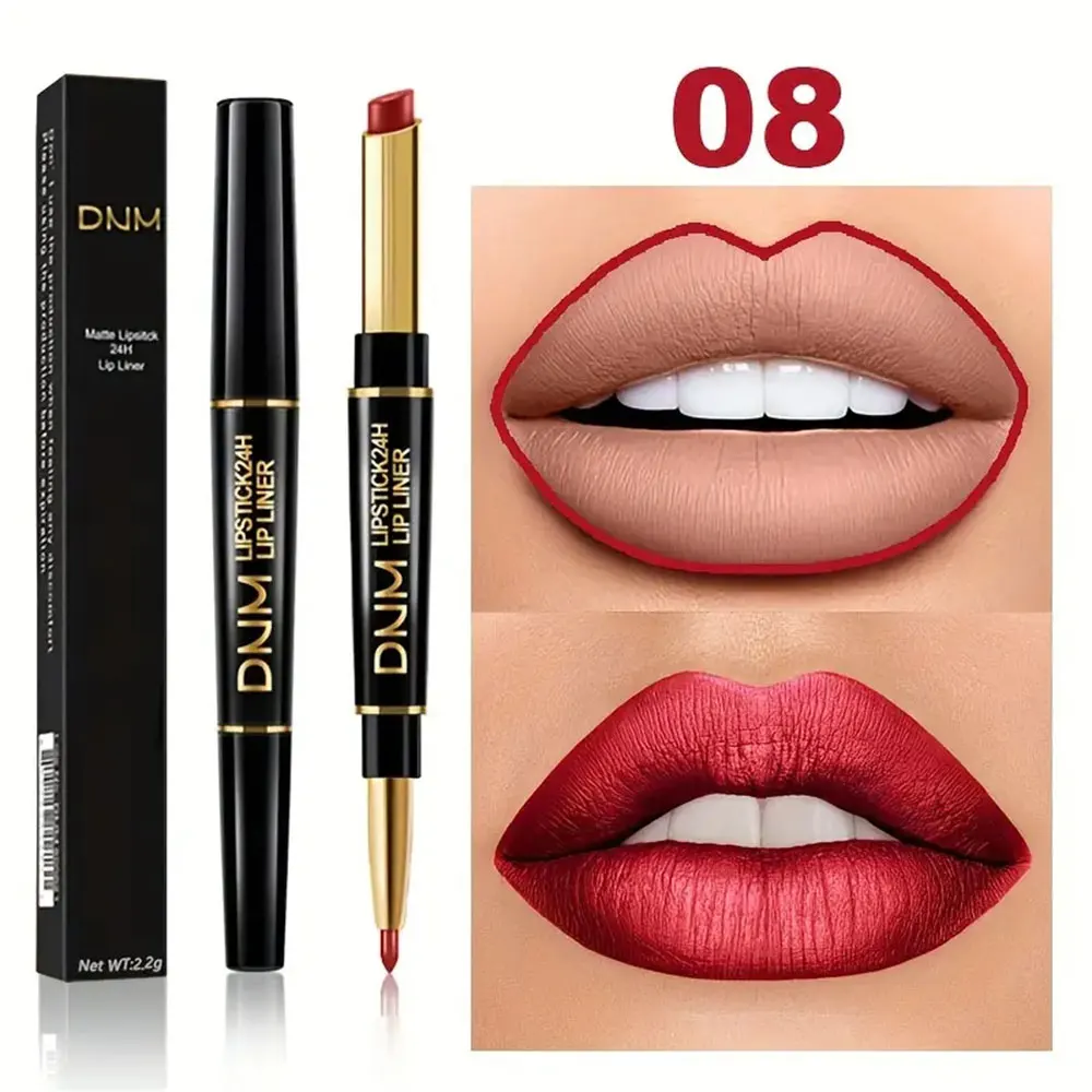 Double-ended Non-stick Cup Long Lasting Lipstick Lip Liner High Pigmented Waterproof Valentine's Day Gifts - Image 17