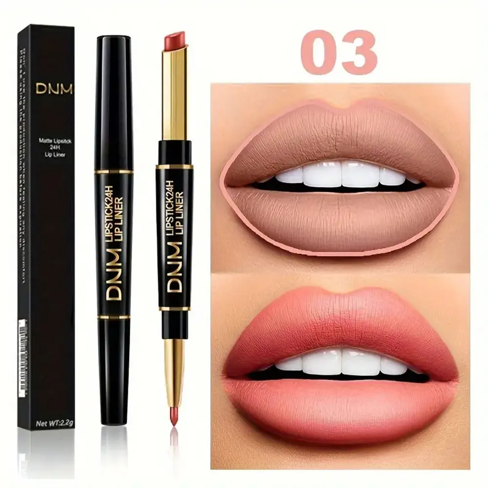 Double-ended Non-stick Cup Long Lasting Lipstick Lip Liner High Pigmented Waterproof Valentine's Day Gifts - Image 25