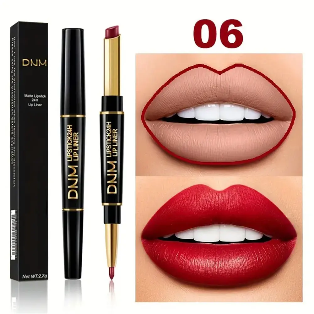 Double-ended Non-stick Cup Long Lasting Lipstick Lip Liner High Pigmented Waterproof Valentine's Day Gifts - Image 28