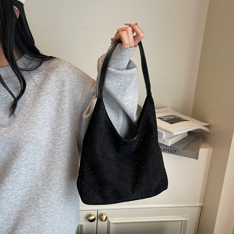 Trendy Diamond Handbag Women's Large Capacity Tote Bag Shoulder Handbag Faionable Women's Bags Trend 2026 Sac À Main Luxe - Image 2