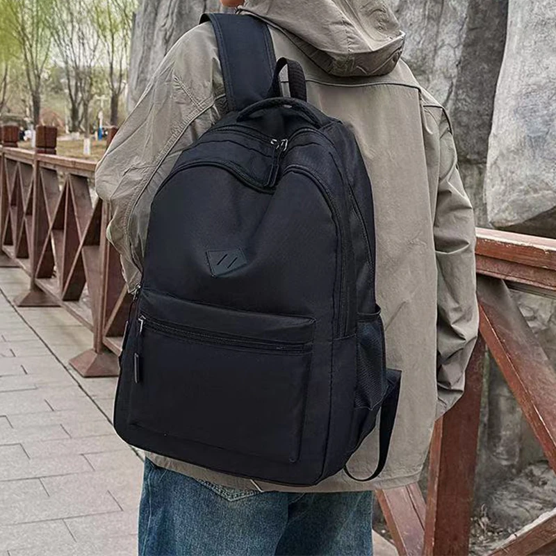New Trendy Black Backpack Casual School Bag for Daily Commuting Outdoor Trips Festival Gifts - Image 5