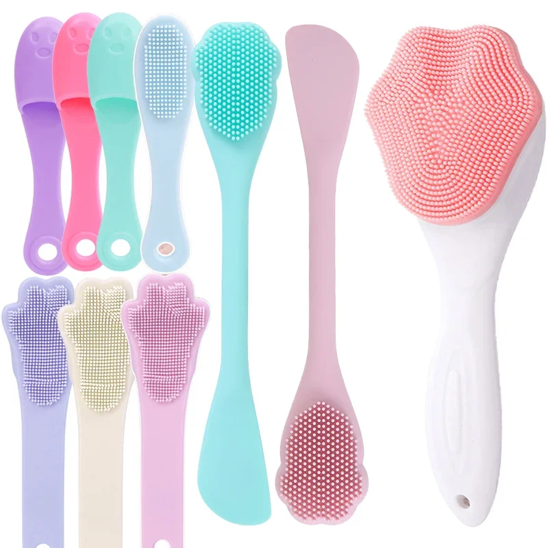 Soft Silicone Facial Cleansing Brush 2 in 1 Silicone Face Mask Brush & Face Scrubber For Exfoliating Massaging Remove Blackhead - Image 25