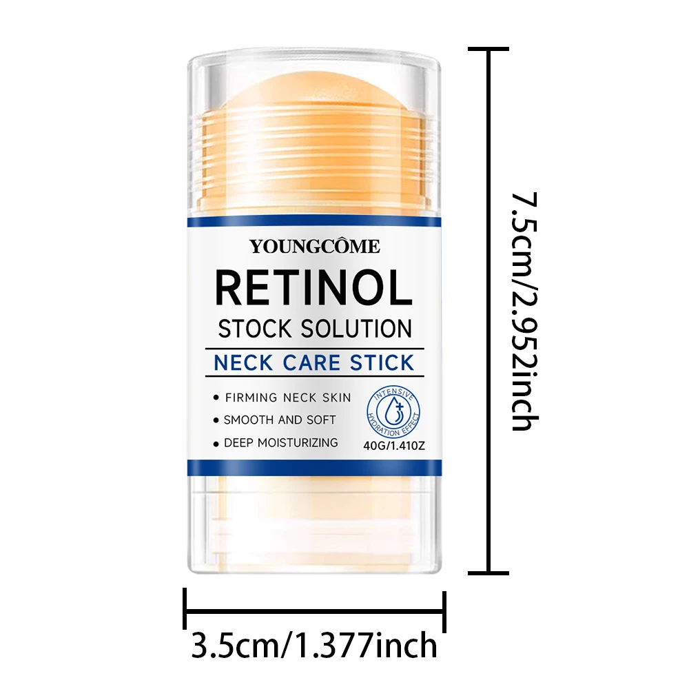 Retinol Neck Care Stick - Anti-Aging Firming Treatment, Hyaluronic Acid & Collagen, Wrinkle Reduction for Sagging Skin - Image 13