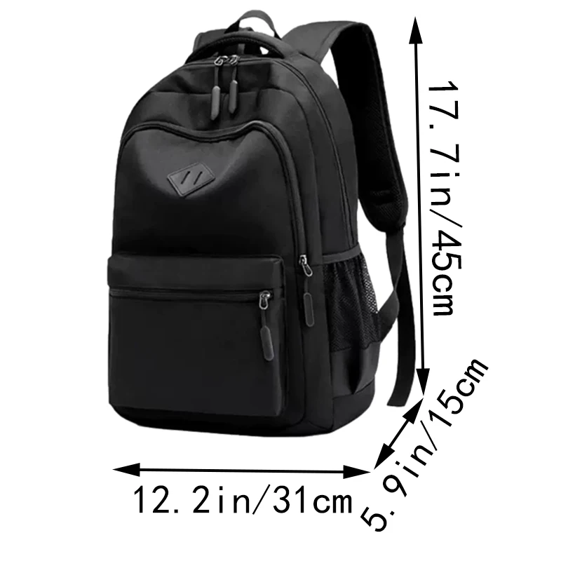 New Trendy Black Backpack Casual School Bag for Daily Commuting Outdoor Trips Festival Gifts - Image 8
