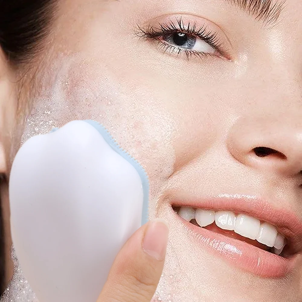 Soft Silicone Facial Cleansing Brush 2 in 1 Silicone Face Mask Brush & Face Scrubber For Exfoliating Massaging Remove Blackhead - Image 33