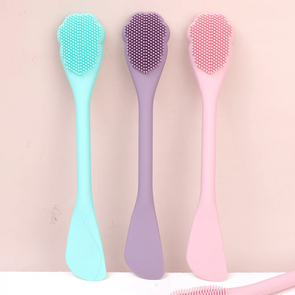 Soft Silicone Facial Cleansing Brush 2 in 1 Silicone Face Mask Brush & Face Scrubber For Exfoliating Massaging Remove Blackhead - Image 12