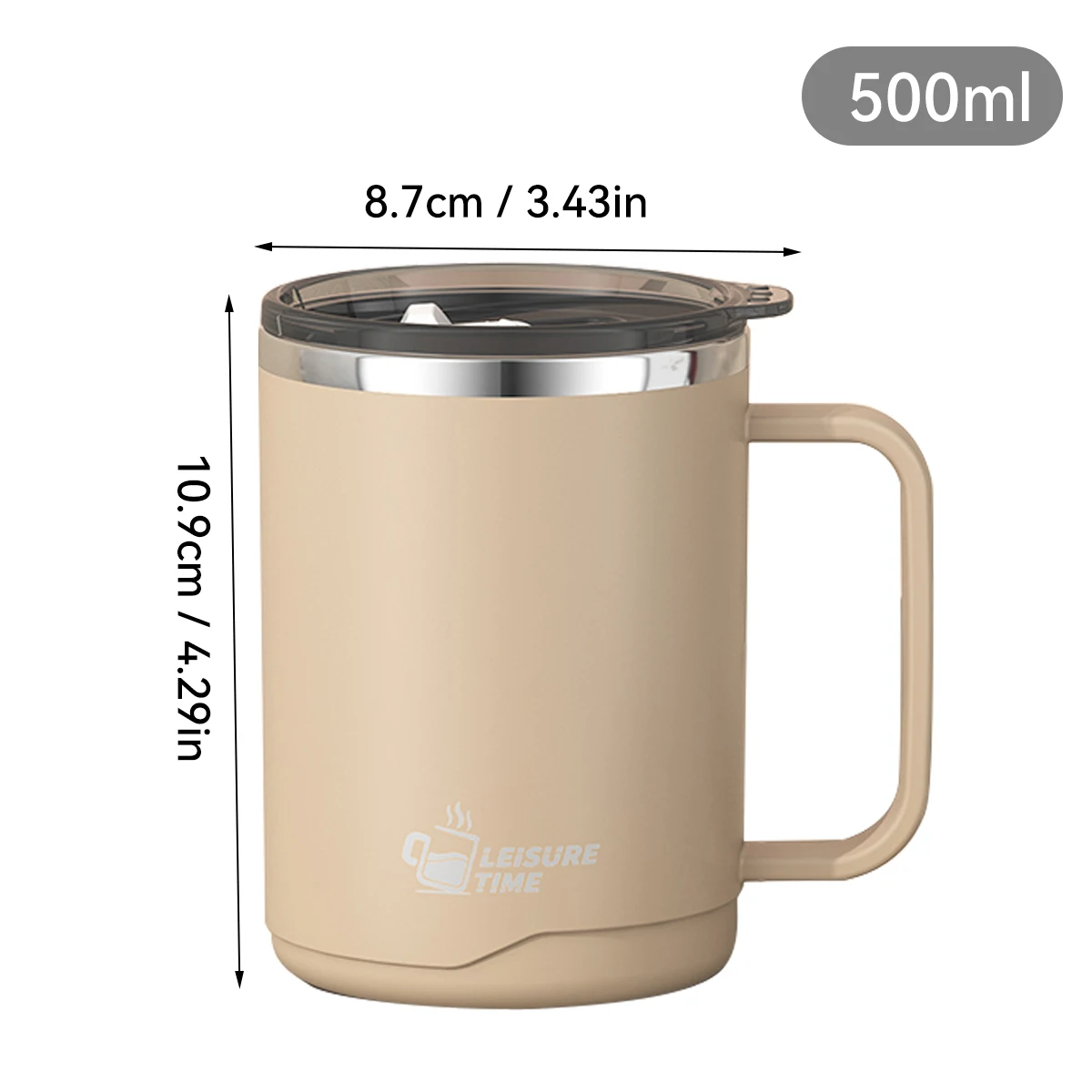 Double Wall Insulated Coffee Mug 304 Stainless Steel Milk Coffee Cup WIth Handle Leak-proof Drinking Cup Adult Student Drinkware - Image 19