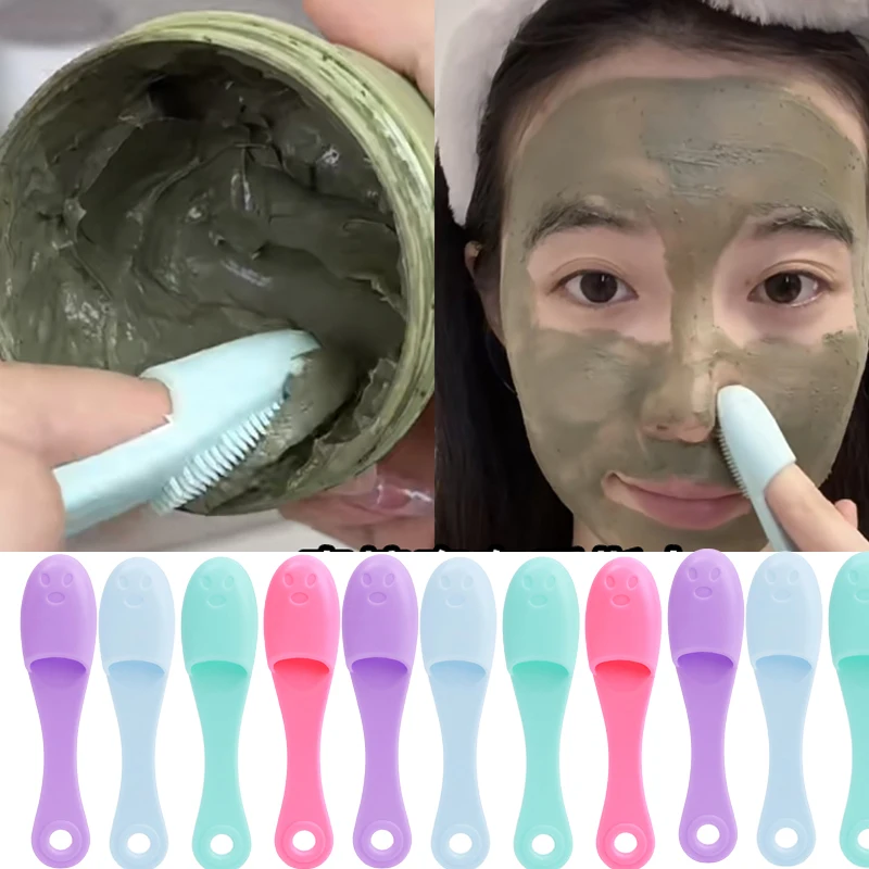 Soft Silicone Facial Cleansing Brush 2 in 1 Silicone Face Mask Brush & Face Scrubber For Exfoliating Massaging Remove Blackhead - Image 28