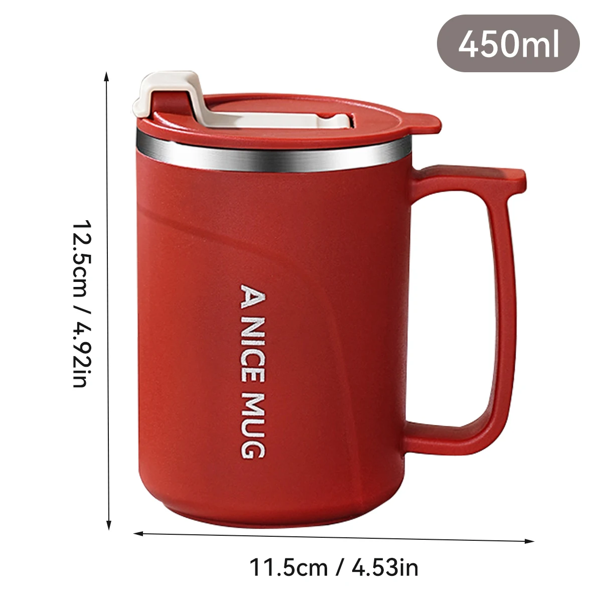 Double Wall Insulated Coffee Mug 304 Stainless Steel Milk Coffee Cup WIth Handle Leak-proof Drinking Cup Adult Student Drinkware - Image 12