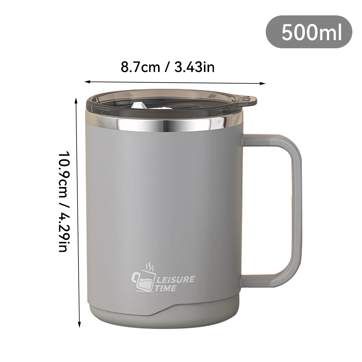 Double Wall Insulated Coffee Mug 304 Stainless Steel Milk Coffee Cup WIth Handle Leak-proof Drinking Cup Adult Student Drinkware - Image 21