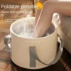 Portable Folding Foot Soak Bath Tub with Heat Preservation - Multifunctional Deep Basin, Aluminum Film Insulated, Unscented,