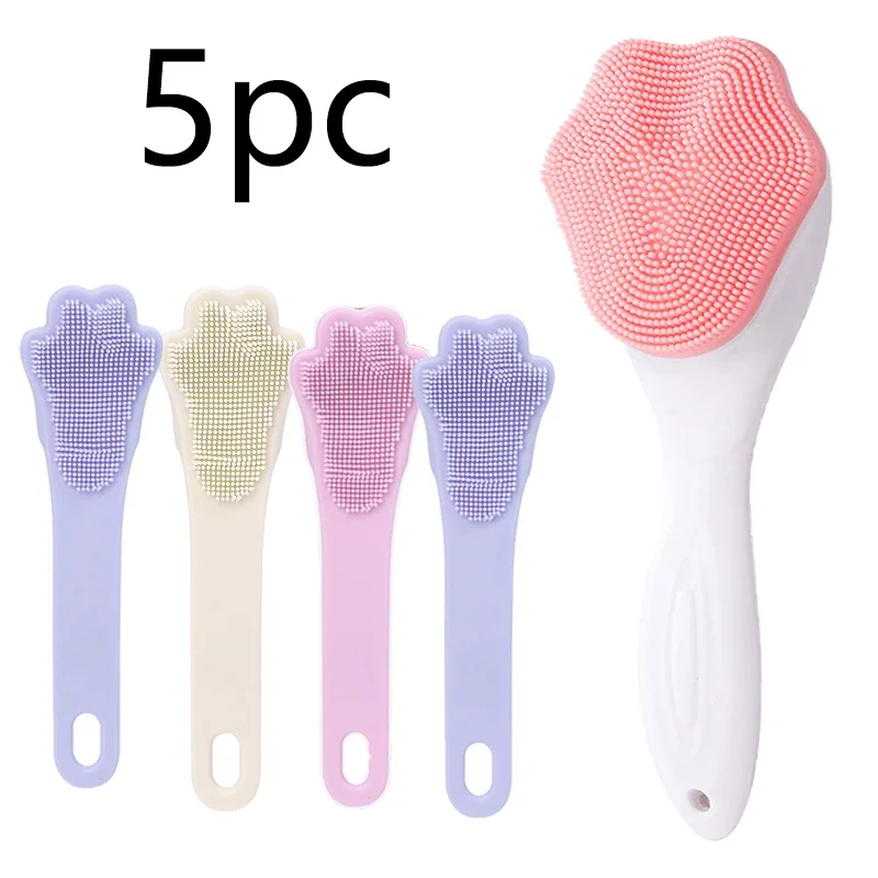 Soft Silicone Facial Cleansing Brush 2 in 1 Silicone Face Mask Brush & Face Scrubber For Exfoliating Massaging Remove Blackhead - Image 23