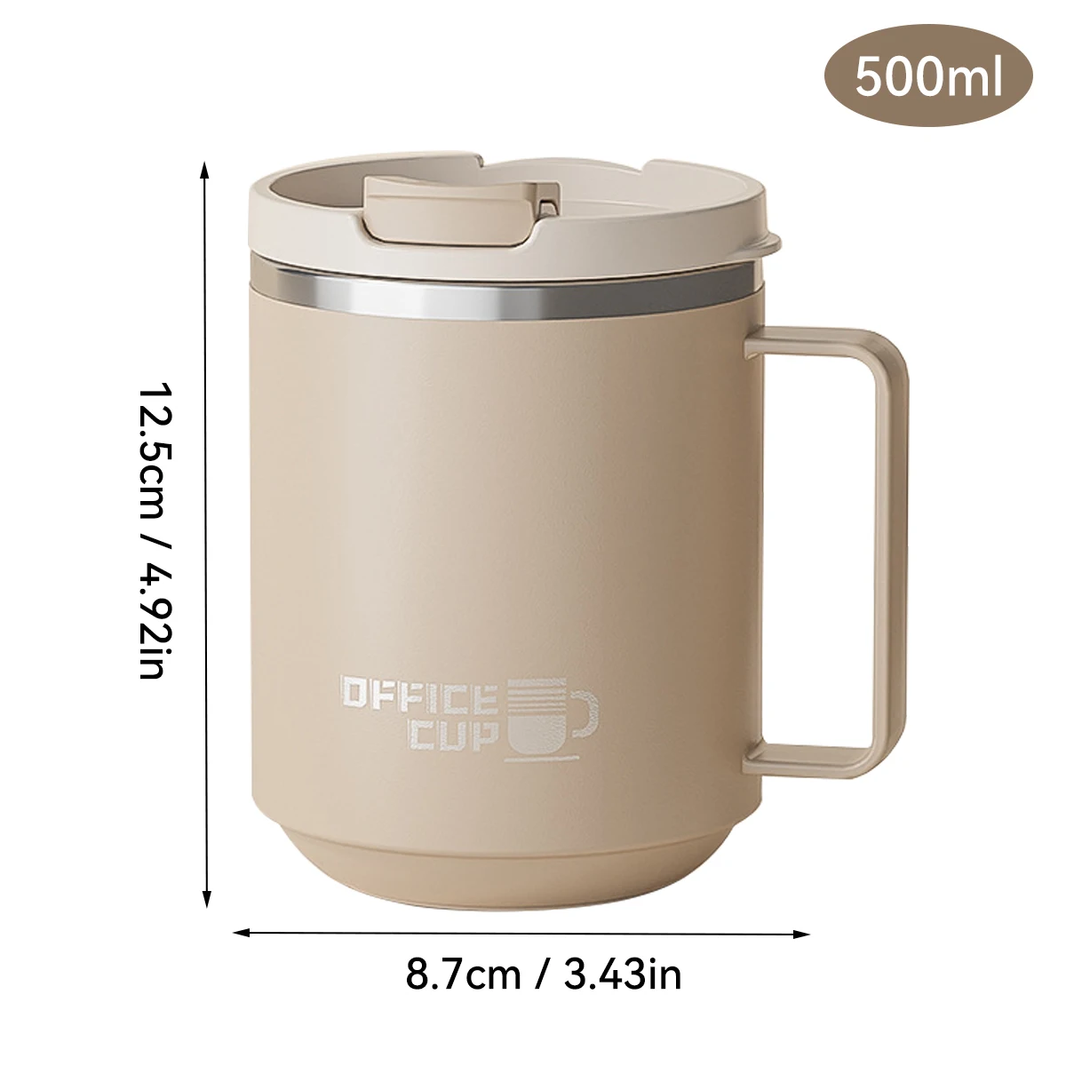 Double Wall Insulated Coffee Mug 304 Stainless Steel Milk Coffee Cup WIth Handle Leak-proof Drinking Cup Adult Student Drinkware - Image 9