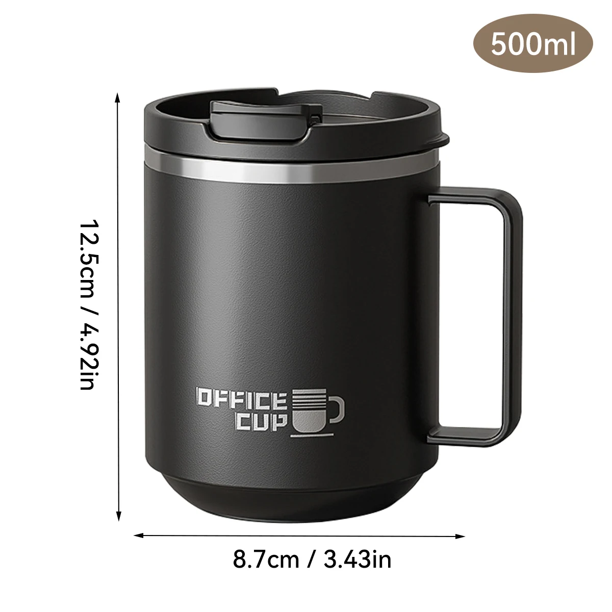 Double Wall Insulated Coffee Mug 304 Stainless Steel Milk Coffee Cup WIth Handle Leak-proof Drinking Cup Adult Student Drinkware - Image 10
