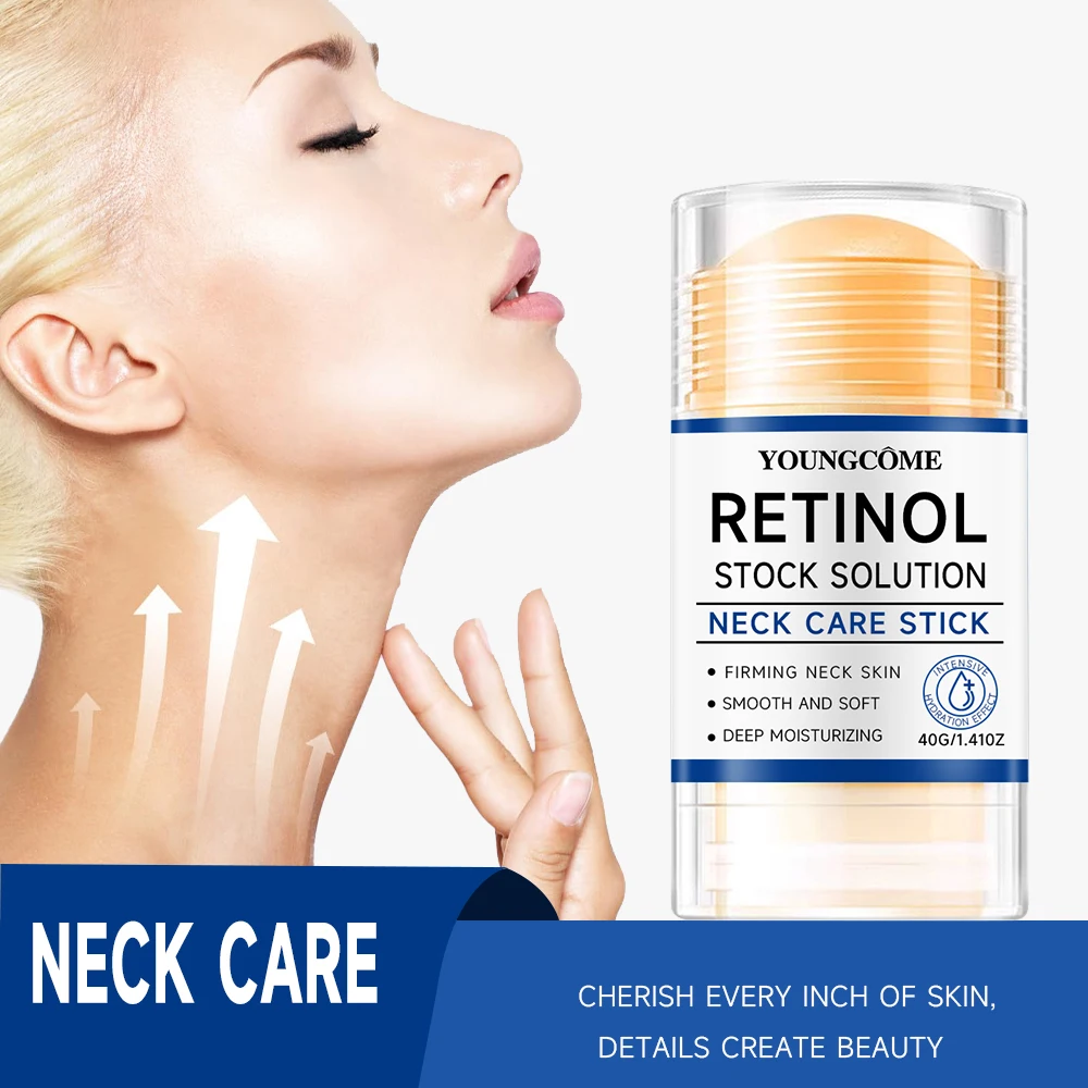 Retinol Neck Care Stick - Anti-Aging Firming Treatment, Hyaluronic Acid & Collagen, Wrinkle Reduction for Sagging Skin - Image 10