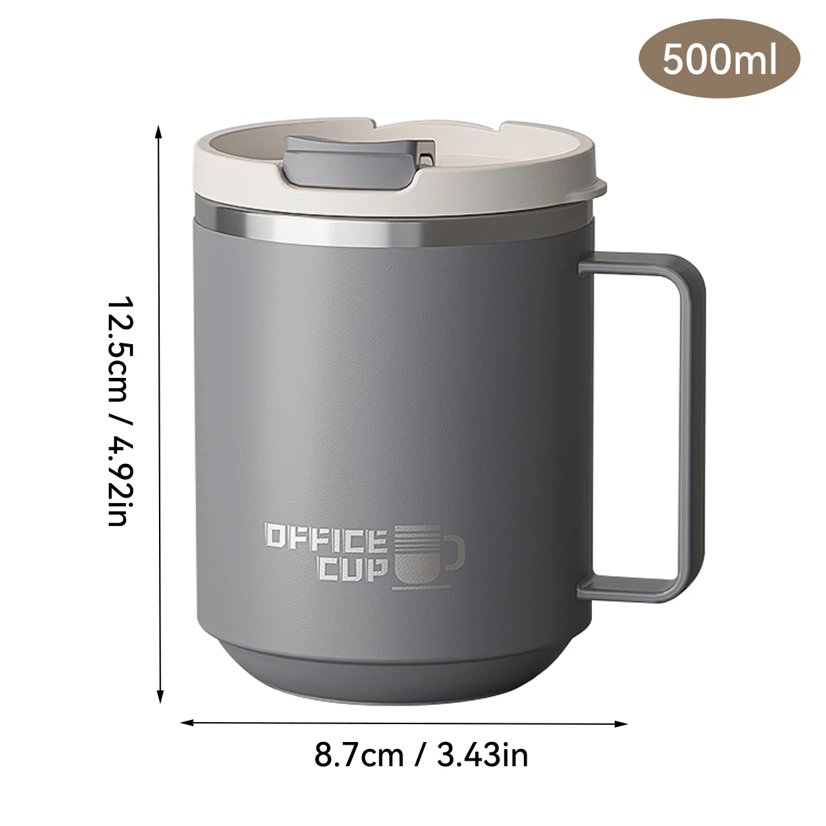 Double Wall Insulated Coffee Mug 304 Stainless Steel Milk Coffee Cup WIth Handle Leak-proof Drinking Cup Adult Student Drinkware - Image 11