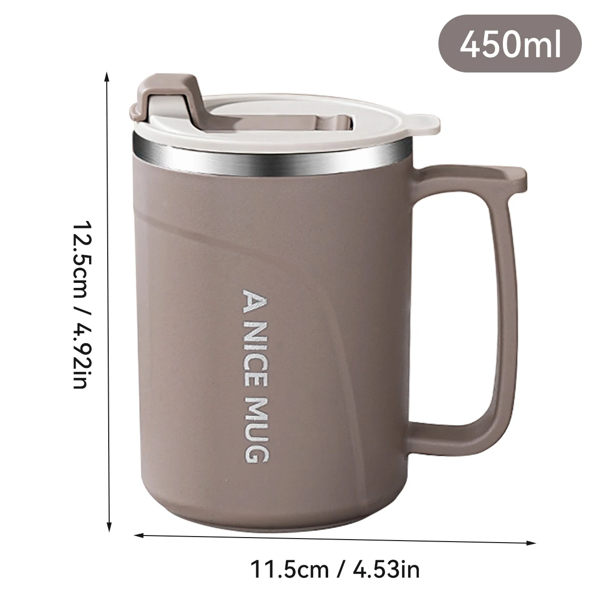 Double Wall Insulated Coffee Mug 304 Stainless Steel Milk Coffee Cup WIth Handle Leak-proof Drinking Cup Adult Student Drinkware - Image 14