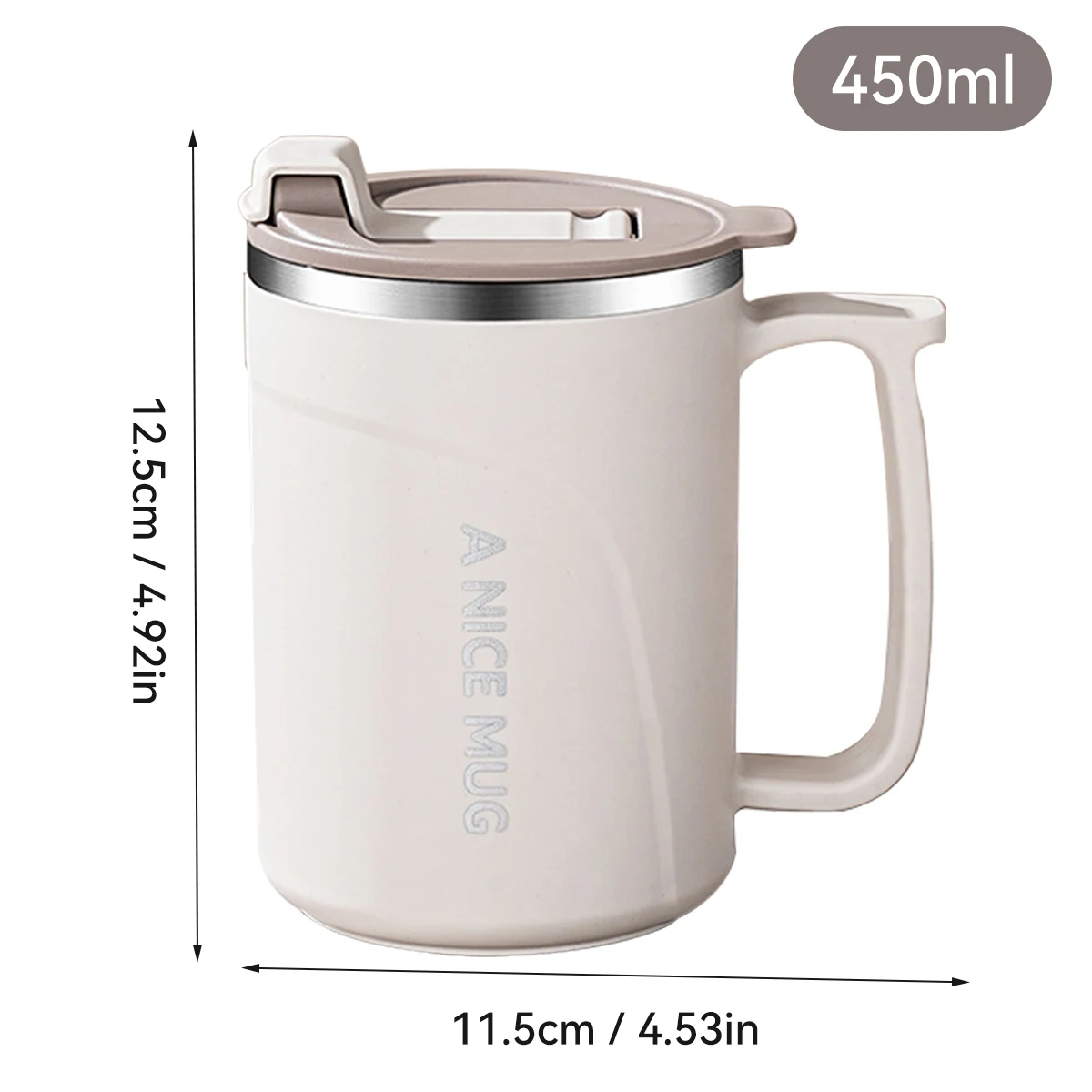 Double Wall Insulated Coffee Mug 304 Stainless Steel Milk Coffee Cup WIth Handle Leak-proof Drinking Cup Adult Student Drinkware - Image 17