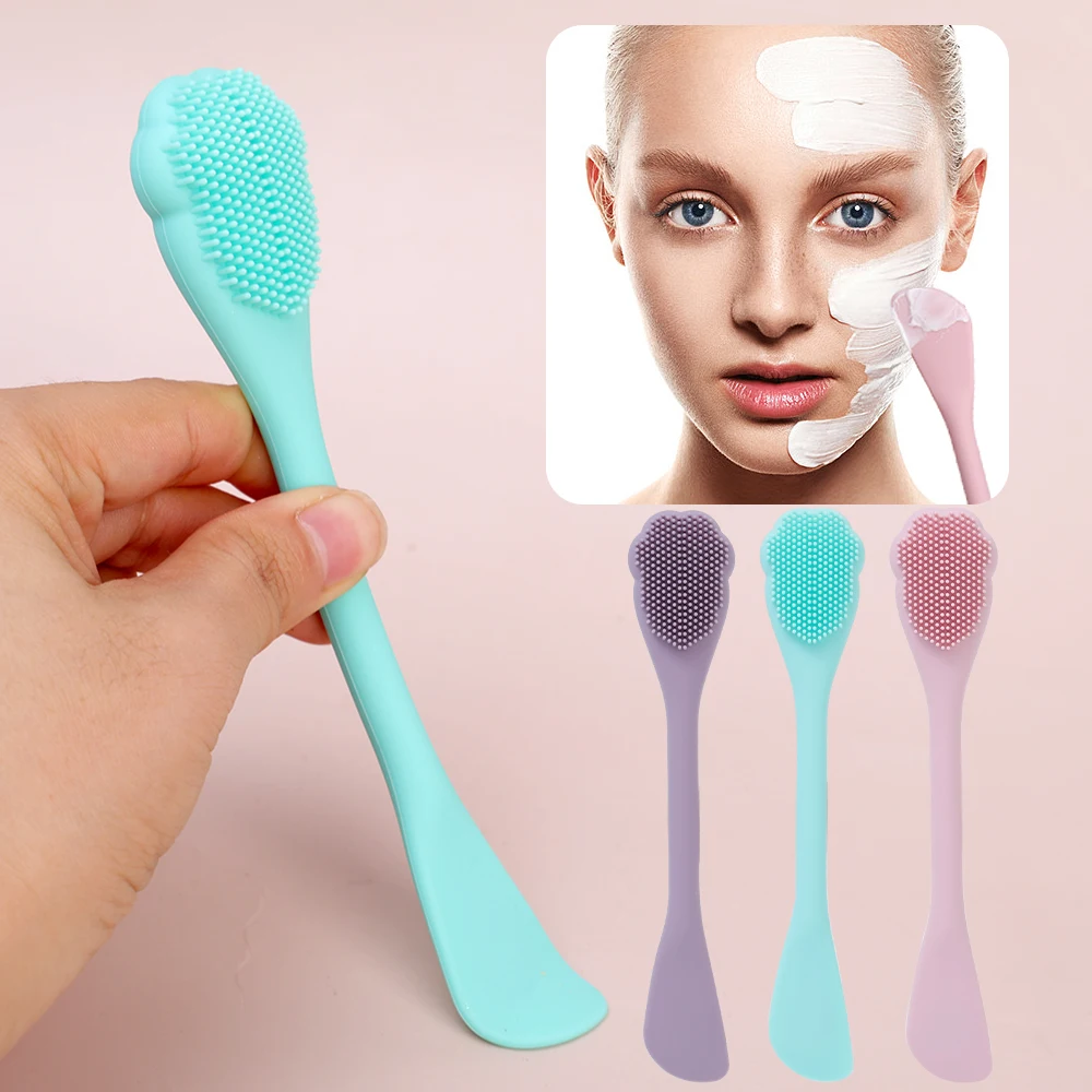 Soft Silicone Facial Cleansing Brush 2 in 1 Silicone Face Mask Brush & Face Scrubber For Exfoliating Massaging Remove Blackhead - Image 31