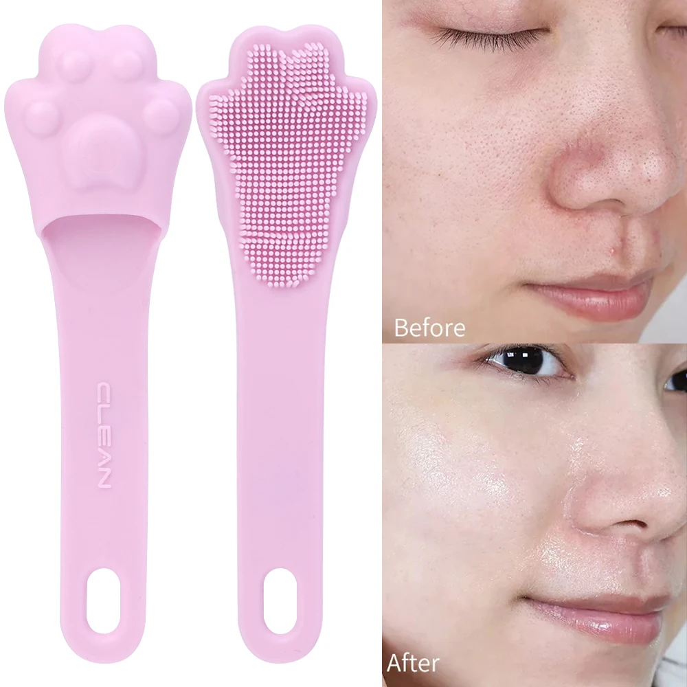 Soft Silicone Facial Cleansing Brush 2 in 1 Silicone Face Mask Brush & Face Scrubber For Exfoliating Massaging Remove Blackhead - Image 36