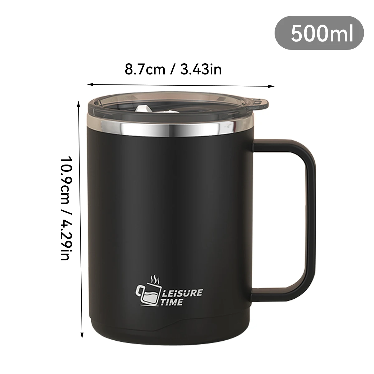 Double Wall Insulated Coffee Mug 304 Stainless Steel Milk Coffee Cup WIth Handle Leak-proof Drinking Cup Adult Student Drinkware - Image 20