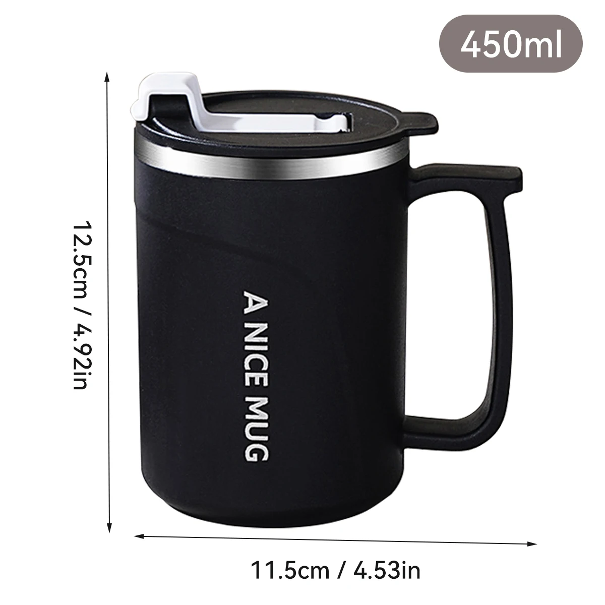 Double Wall Insulated Coffee Mug 304 Stainless Steel Milk Coffee Cup WIth Handle Leak-proof Drinking Cup Adult Student Drinkware - Image 15