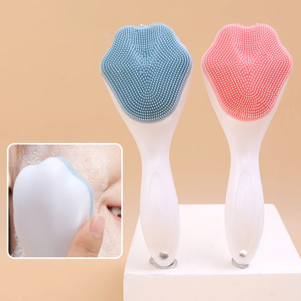 Soft Silicone Facial Cleansing Brush 2 in 1 Silicone Face Mask Brush & Face Scrubber For Exfoliating Massaging Remove Blackhead - Image 6