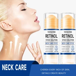 Retinol Neck Care Stick - Anti-Aging Firming Treatment, Hyaluronic Acid & Collagen, Wrinkle Reduction for Sagging Skin