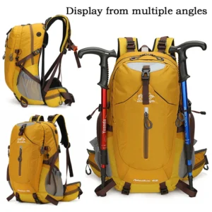 Outdoor Climbing Bag Men's Double Shoulder Outdoor Travel Backpack Fashionable Sports Bag Breathable Waterproof Ultra-light W...